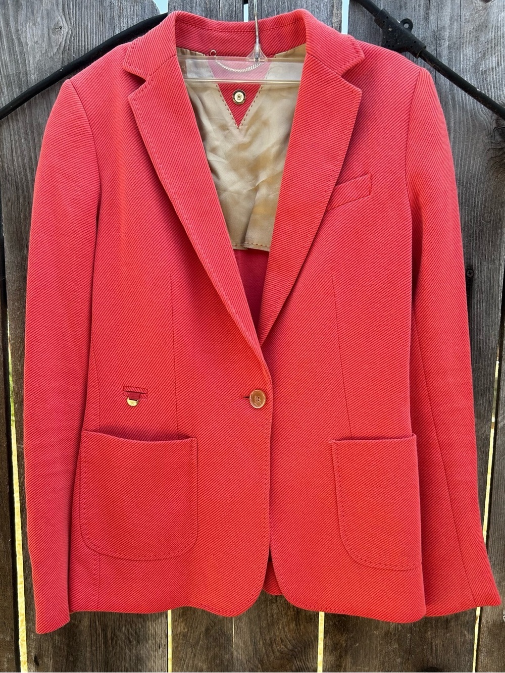 Massimo Dutti Tailored Blazer Coral Sz 4